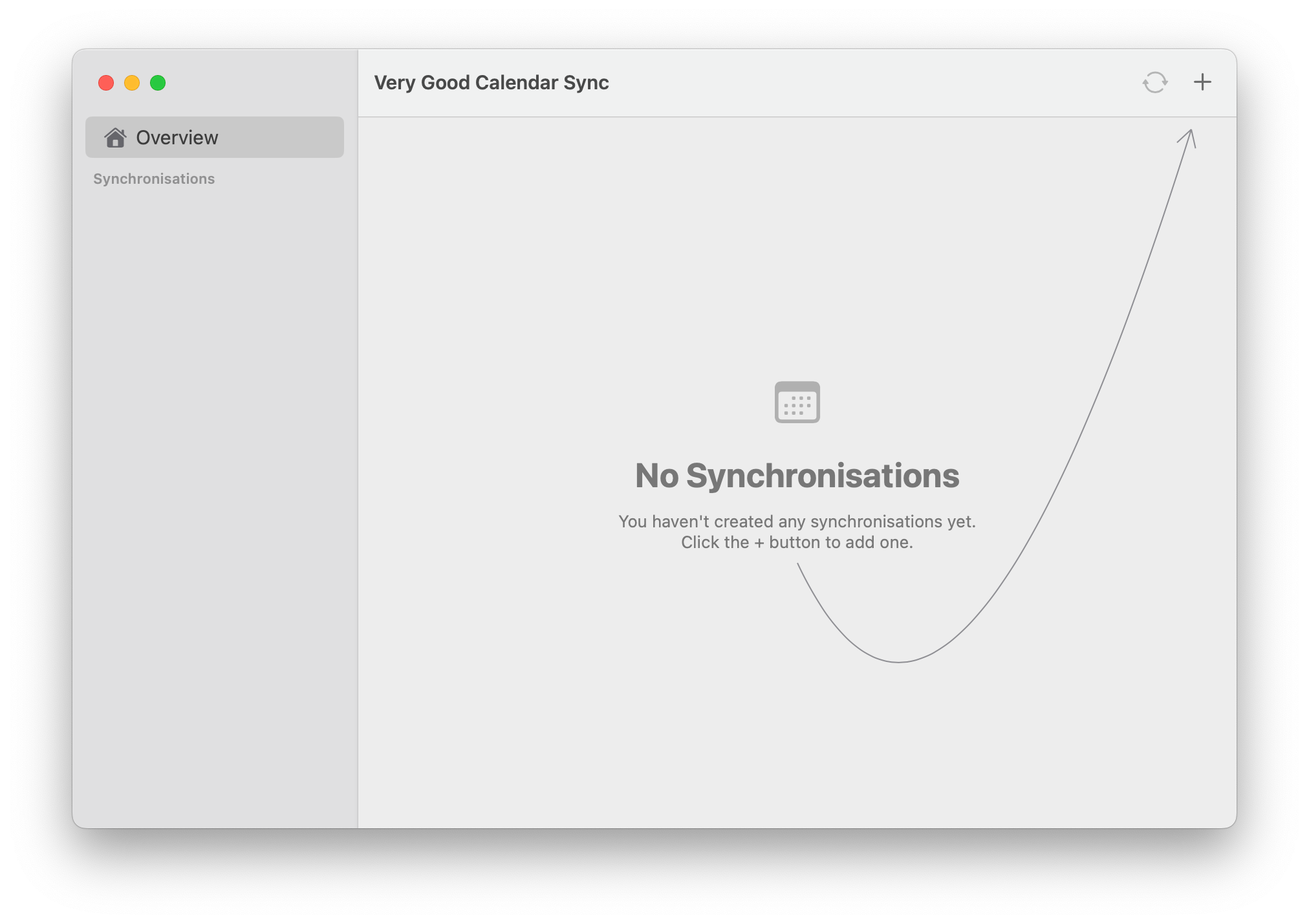 Screenshot of application when given permissions on first start